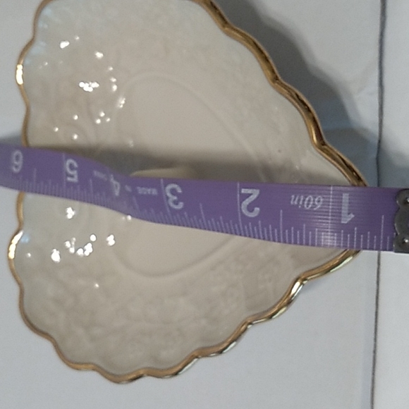 LENOX WEDDING / PROMISE RING  DISH, IVORY AND GOLD - Picture 4 of 5